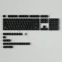 Brief Black Martian 104+26 Full PBT Dye Sublimation Keycaps Set for Cherry MX Mechanical Gaming Keyboard 64/87/104
